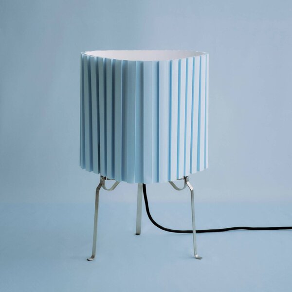 HAY Lampa stołowa Canelé, niebieski, salon / jadalnia, tkanina / materiał / jedwab, design