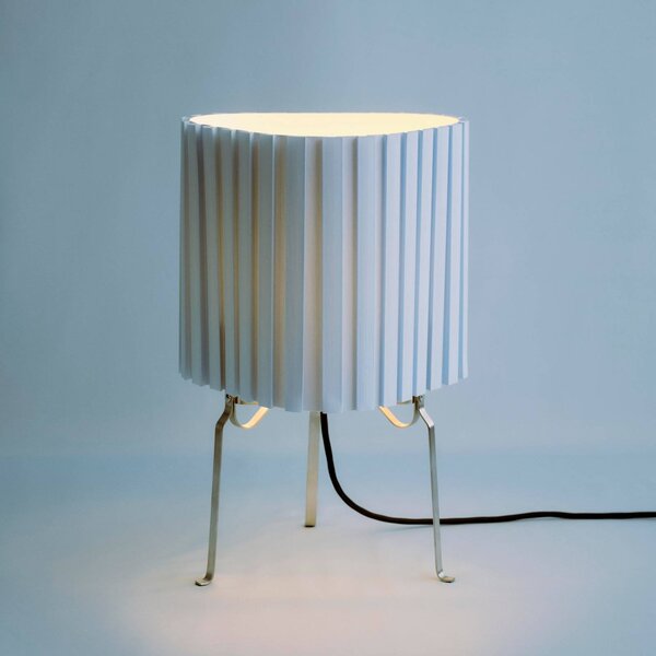 HAY Lampa stołowa Canelé, niebieski, salon / jadalnia, tkanina / materiał / jedwab, design