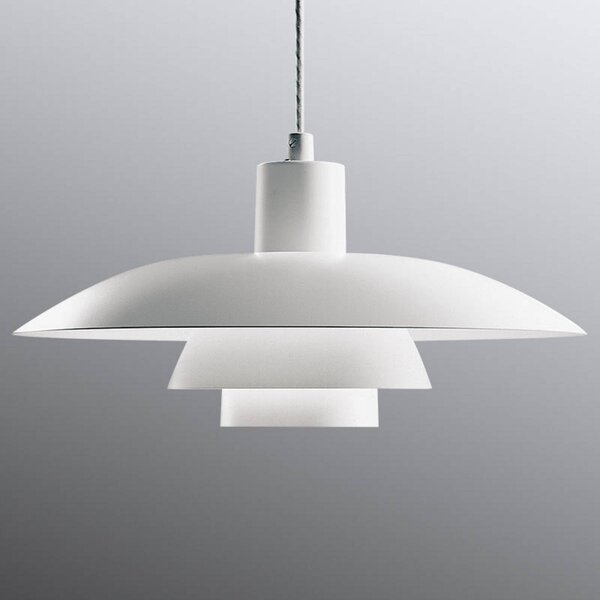 Louis Poulsen Lampa wisząca designerska PH 4/3, możliwość ściemniania, biały / opal, salon / jadalnia, aluminium, design
