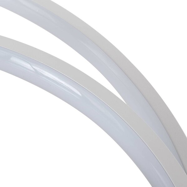 Lampa sufitowa LED Nerwin Lindby, możliwość ściemniania, biały / opal, salon / jadalnia, aluminium, nowoczesny