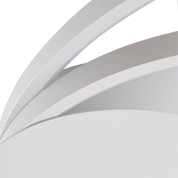 Lampa sufitowa LED Nerwin Lindby, możliwość ściemniania, biały / opal, salon / jadalnia, aluminium, nowoczesny