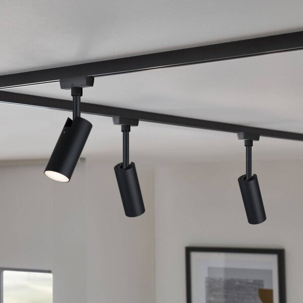Paulmann URail Spot LED Tubo czarny 3000 K, czarny, salon / jadalnia, metal, nowoczesny