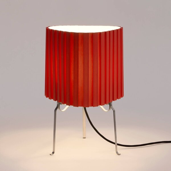 HAY Lampa stołowa Canelé, czerwony, salon / jadalnia, tkanina / materiał / jedwab, design