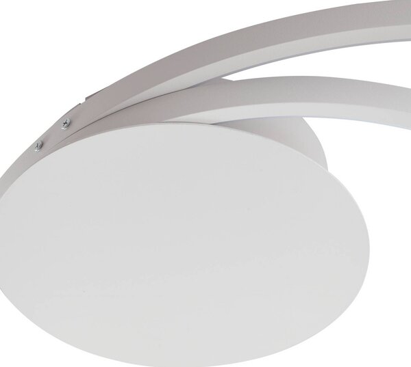 Lampa sufitowa LED Nerwin Lindby, możliwość ściemniania, biały / opal, salon / jadalnia, aluminium, nowoczesny