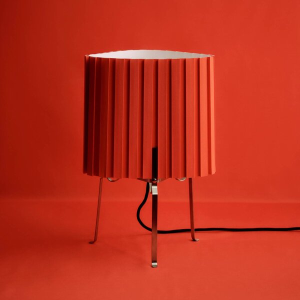 HAY Lampa stołowa Canelé, czerwony, salon / jadalnia, tkanina / materiał / jedwab, design