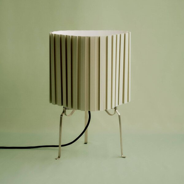 HAY Lampa stołowa Canelé, zielony, salon / jadalnia, tkanina / materiał / jedwab, design