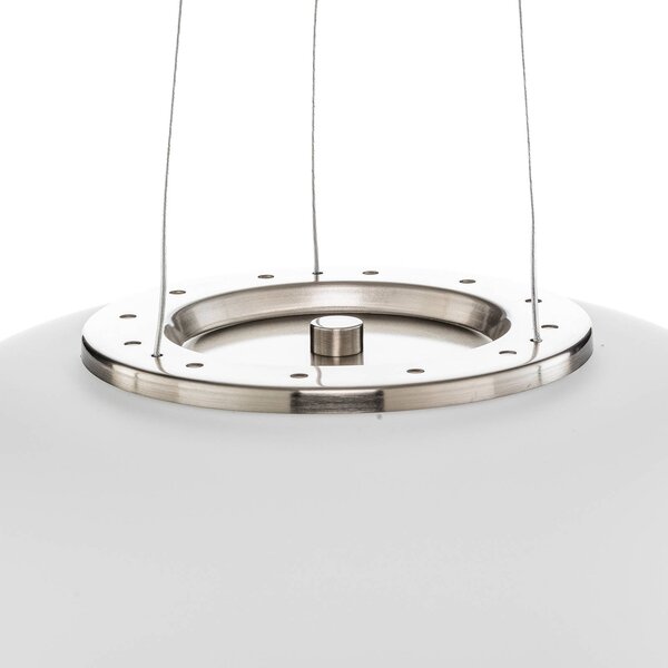 EGLO Lampa wisząca Optica, możliwość ściemniania, biały / opal, salon / jadalnia, szkło, nowoczesny