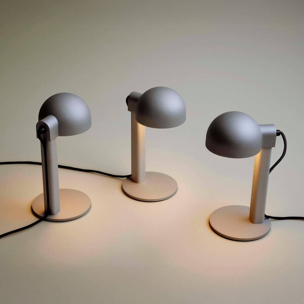 HAY Lampa stołowa Posto, aluminiowy / szary / cynkowy, salon / jadalnia, aluminium, design