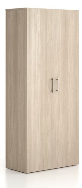 Szafa biurowa wysoka SOLID, 800 x 400 x 1830 mm, naturalny dąb