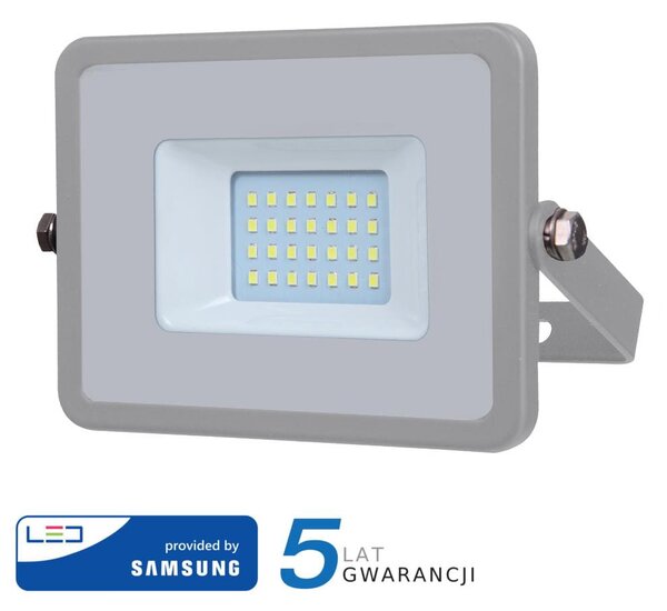 Projektor LED V-TAC 20W SAMSUNG CHIP Szary VT-20 6400K 1600lm 5 Lat Gwarancji