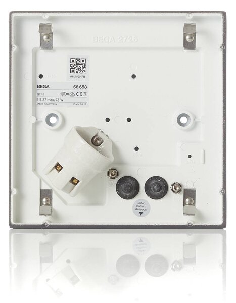 BEGA Moduł 66658K3 kinkiet LED, 21x21 cm Lichtbaustein 66658K3, możliwość ściemniania, biały / opal, aluminium