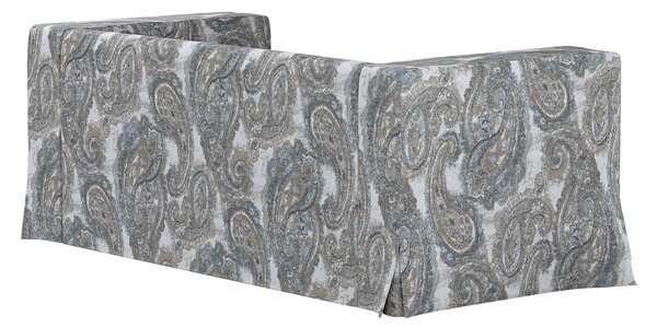 Pokrowiec na sofę Klippan 2-osobową długi z kontrafałdami kolor wielokolorowy tkanina strukturalna, wzorzysta