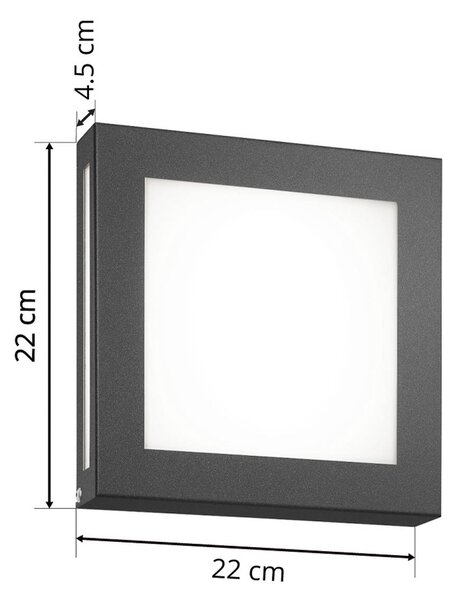 CMD Lampa zewnętrzna z czujnikiem ruchu LEGENDO, czarny, stal szlachetna, nowoczesny