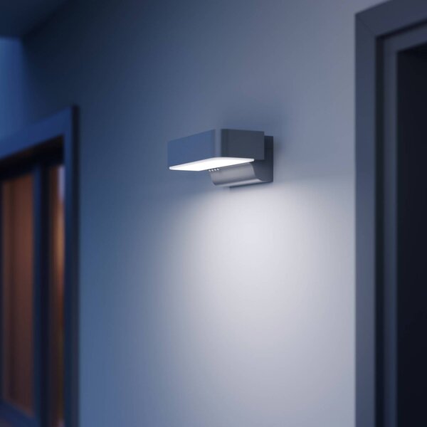 STEINEL Kinkiet zewnętrzny Smart Sensor L 800 SC w kolorze antracytowym, aluminiowy / szary / cynkowy, aluminium