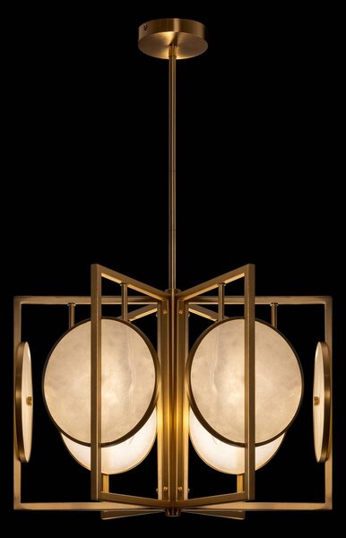Maytoni Lampa wisząca Marmo, możliwość ściemniania, mosiężny / złoty, salon / jadalnia, metal, nowoczesny