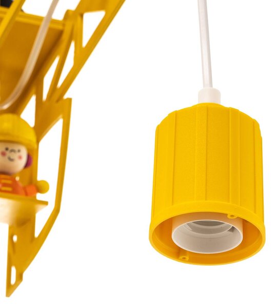 Elobra Lampa sufitowa Bodo, możliwość ściemniania, żółty / pomarańczowy, pokój dziecięcy, drewno