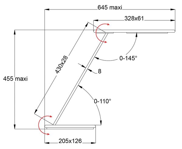 Aluminor Lampa biurkowa LED Orbit, możliwość ściemniania, chromowy / srebrny, biuro, metal, nowoczesny