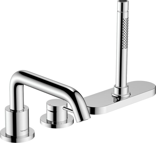 Hansgrohe Tecturis S jednouchwytowa bateria wannowa, 3-otworowa, z sBox, występ 194 mm, 73447000