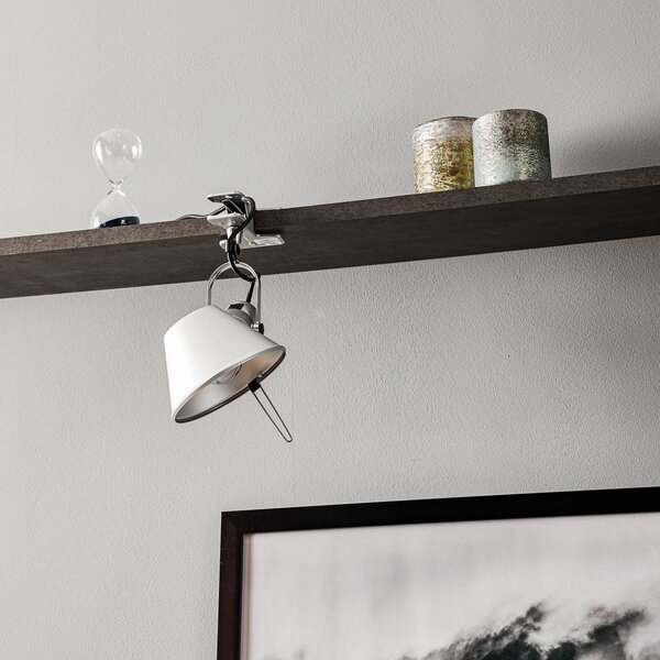 Artemide Lampka z klipsem Tolomeo Pinza, aluminiowy / szary / cynkowy, salon / jadalnia, aluminium, design