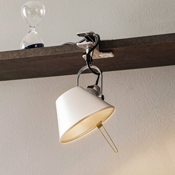 Artemide Lampka z klipsem Tolomeo Pinza, aluminiowy / szary / cynkowy, salon / jadalnia, aluminium, design