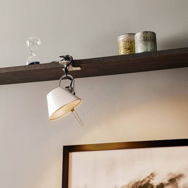 Artemide Lampka z klipsem Tolomeo Pinza, aluminiowy / szary / cynkowy, salon / jadalnia, aluminium, design