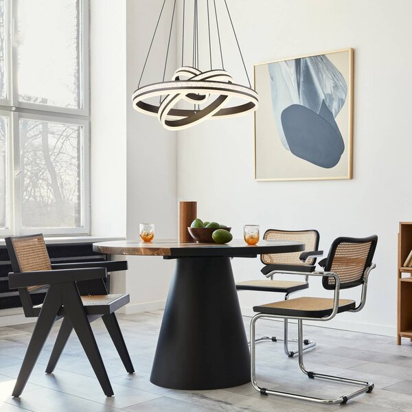 Globo Lampa wisząca Grouni, możliwość ściemniania, aluminiowy / szary / cynkowy, salon / jadalnia, metal, nowoczesny