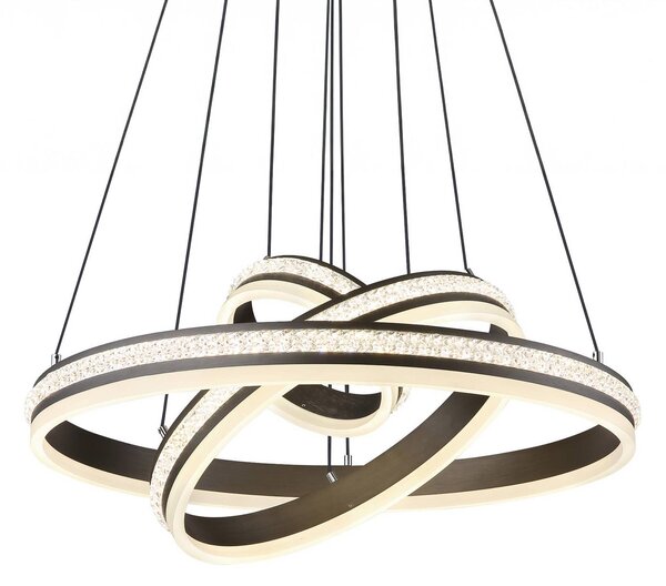 Globo Lampa wisząca Grouni, możliwość ściemniania, aluminiowy / szary / cynkowy, salon / jadalnia, metal, nowoczesny