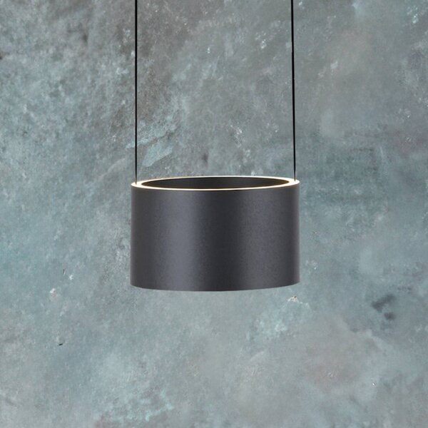 PURE Lampa wisząca Clipse, możliwość ściemniania, aluminiowy / szary / cynkowy, salon / jadalnia, metal, nowoczesny
