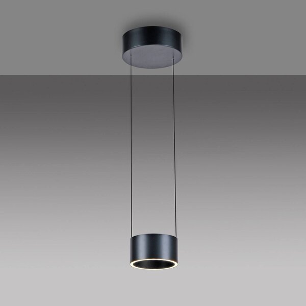 PURE Lampa wisząca Clipse, możliwość ściemniania, aluminiowy / szary / cynkowy, salon / jadalnia, metal, nowoczesny