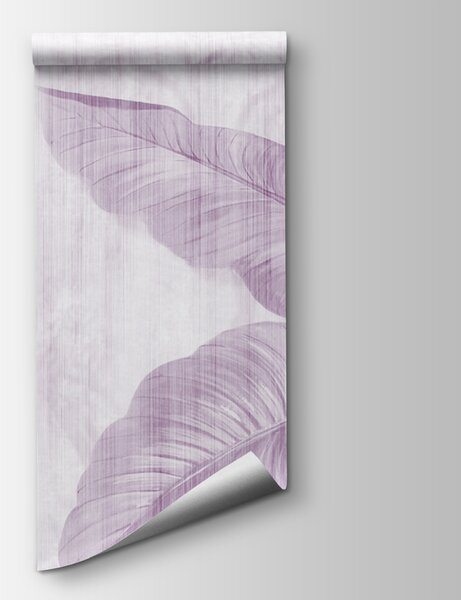 Fototapeta Eleganckie liście w delikatnych lawendowych odcieniach, Fototapety Natura, Popularne Fototapety, u00299v5 - Tapeko.pl