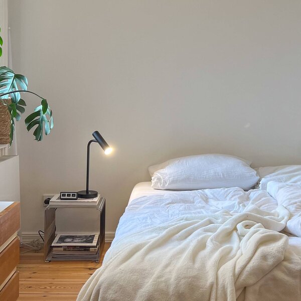Schöner Wohnen Lampa stołowa LED Stina, możliwość ściemniania, czarny, salon / jadalnia, metal, nowoczesny
