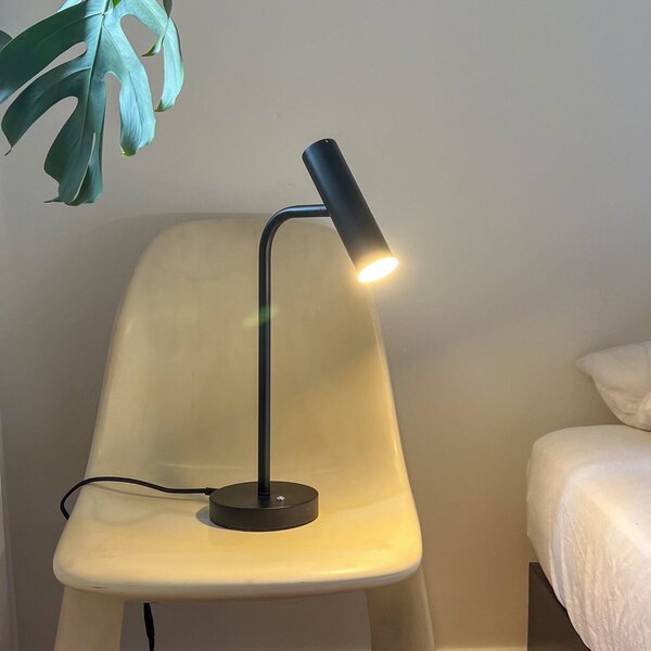Schöner Wohnen Lampa stołowa LED Stina, możliwość ściemniania, czarny, salon / jadalnia, metal, nowoczesny