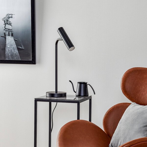 Schöner Wohnen Lampa stołowa LED Stina, możliwość ściemniania, czarny, salon / jadalnia, metal, nowoczesny