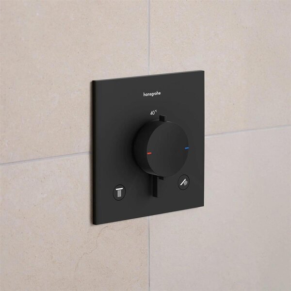 Hansgrohe Ecostat Comfort E Termostat podtynkowy dla 2 odbiorników z wbudowanym zestawem zabezpieczającym, 33716670