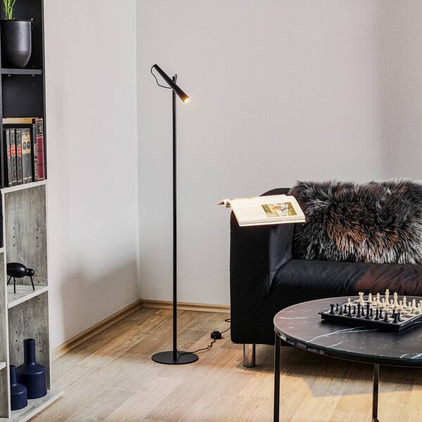 Foscarini Lampa stojąca designerska Magneto, czarny, salon / jadalnia, metal, design