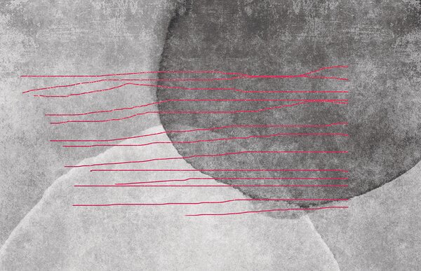 Fototapeta Czarno-biały obraz z czerwonymi liniami, Fototapety design, Popularne Fototapety, u78579v2 - Tapeko.pl