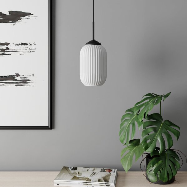 Lampa Wisząca Dyberg Larsen, Riflet, biały, salon, szkło, skandynawski