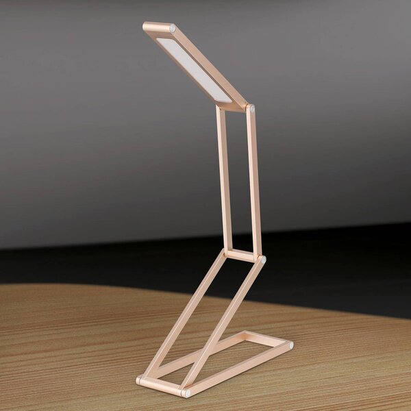 ORION Lampa biurkowa LED Falto, możliwość ściemniania, mosiężny / złoty, salon / jadalnia, aluminium, nowoczesny