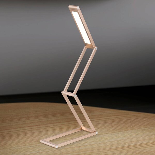 ORION Lampa biurkowa LED Falto, możliwość ściemniania, mosiężny / złoty, salon / jadalnia, aluminium, nowoczesny