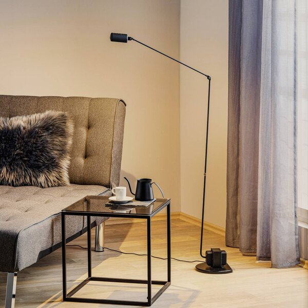 Lumina Lampa stojąca LED Daphine, możliwość ściemniania, czarny, biuro, metal, nowoczesny