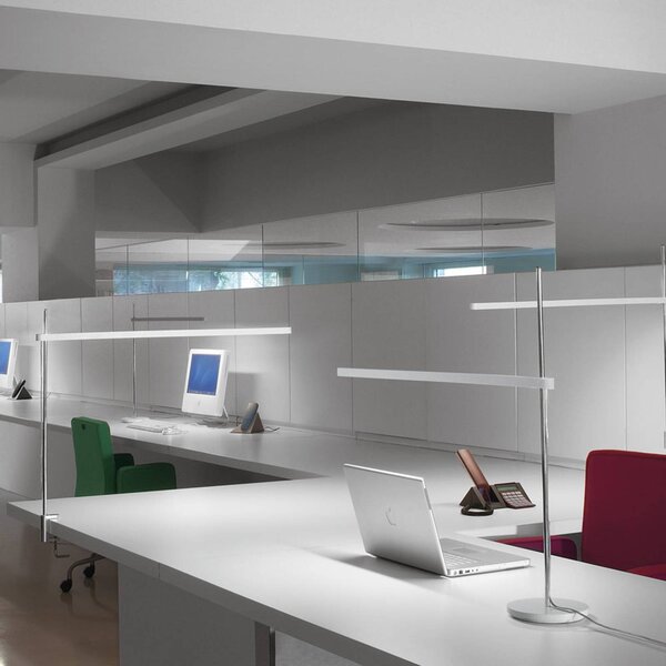 Artemide Lampa biurkowa LED Talak Professional, możliwość ściemniania, biały / opal, biuro, metal, design