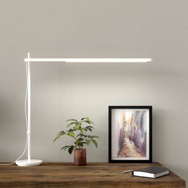 Artemide Lampa biurkowa LED Talak Professional, możliwość ściemniania, biały / opal, biuro, metal, design