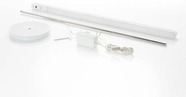 Artemide Lampa biurkowa LED Talak Professional, możliwość ściemniania, biały / opal, biuro, metal, design