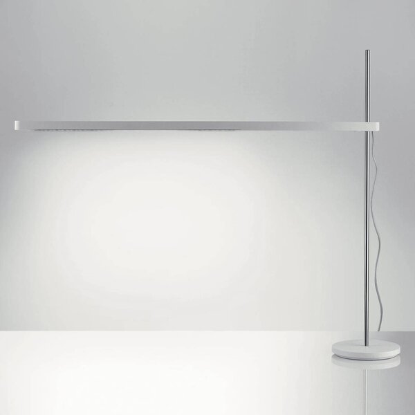 Artemide Lampa biurkowa LED Talak Professional, możliwość ściemniania, biały / opal, biuro, metal, design