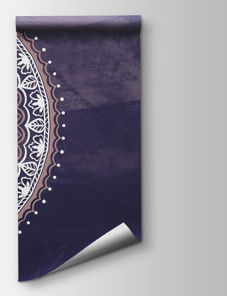 Fototapeta Fioletowo-biała mandala, Fototapety Faktury, Popularne Fototapety, u98495v3 - Tapeko.pl