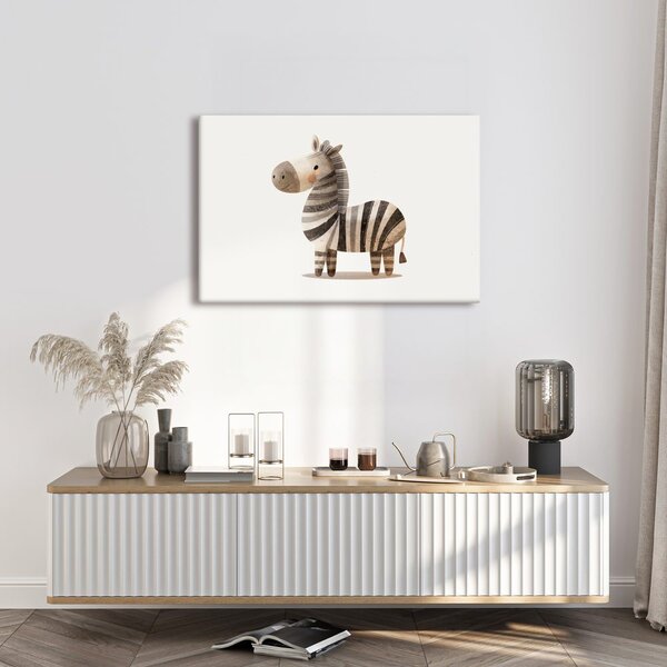 Obraz urocza rysunkowa zebra