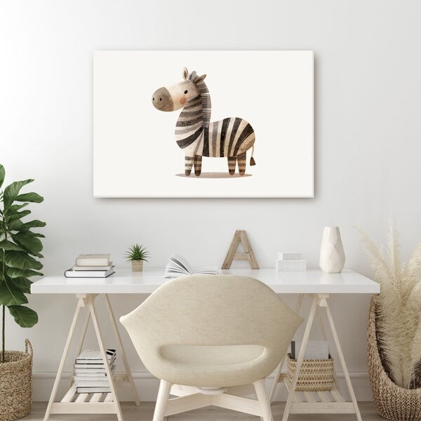 Obraz urocza rysunkowa zebra