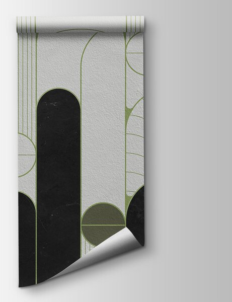 Fototapeta Czarno-biały wzór w stylu art deco, Fototapety Abstrakcja, Popularne Fototapety, u73101v2 - Tapeko.pl