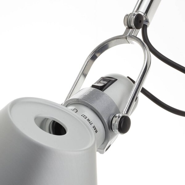 Artemide Lampa stojąca designerska Tolomeo Lettura, aluminiowy / szary / cynkowy, biuro, aluminium, design