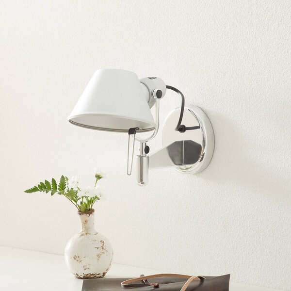 Artemide Kinkiet designerski Tolomeo Faretto, aluminiowy / szary / cynkowy, przedpokój, aluminium, design